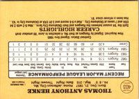 1985 Donruss Tom Henke #403