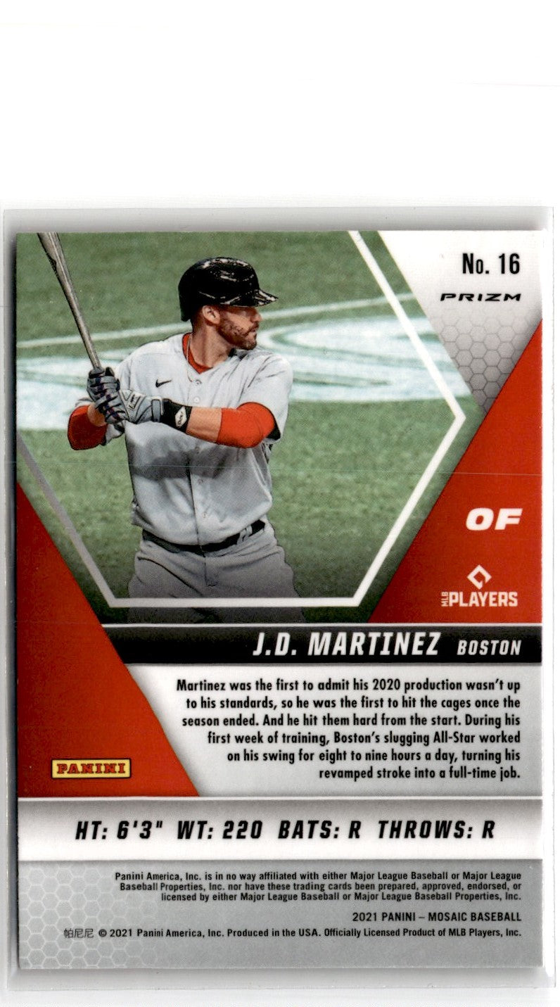 2021 Panini Mosaic Pink Camo J.D. Martinez