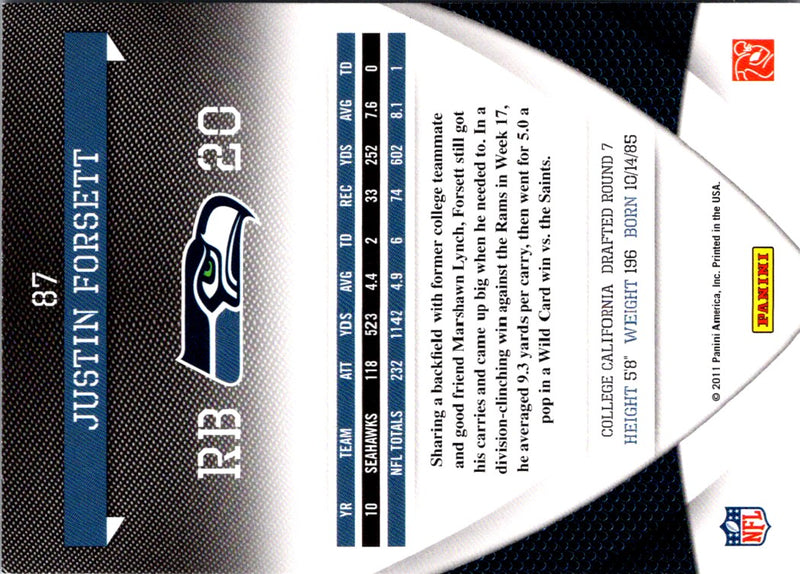2011 Donruss Elite Justin Forsett