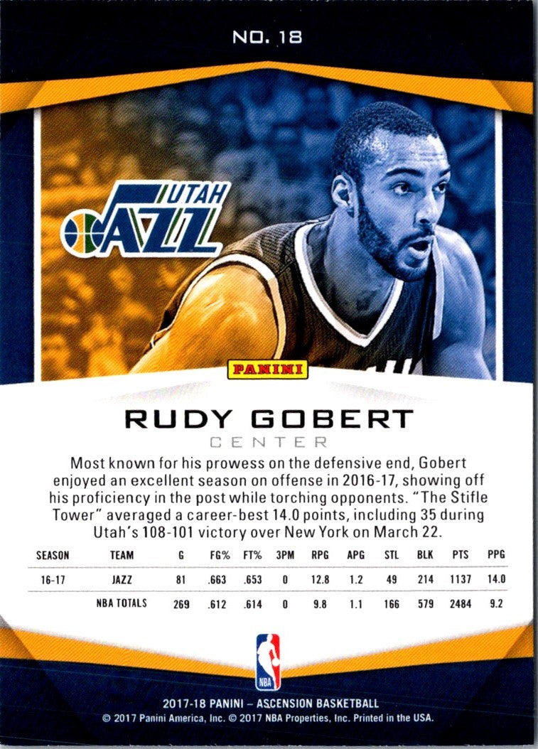 2017 Panini Ascension Rudy Gobert