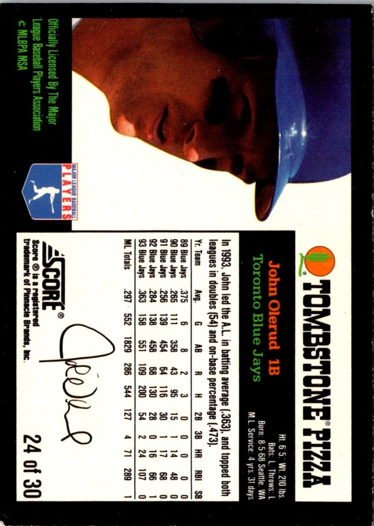 1994 Score Tombstone Pizza Super-Pro Series John Olerud