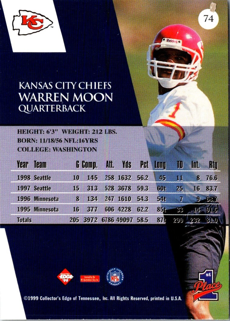 1999 Collector's Edge First Place Warren Moon