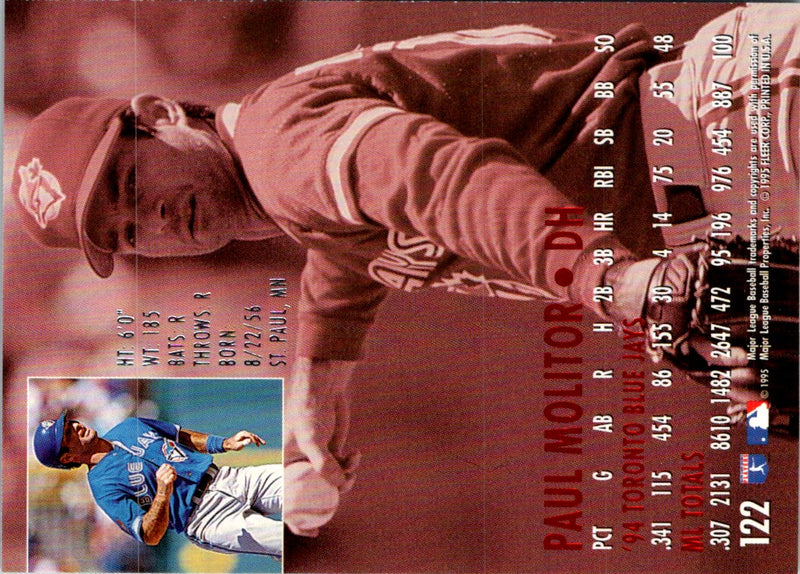 1995 Ultra Gold Medallion Paul Molitor