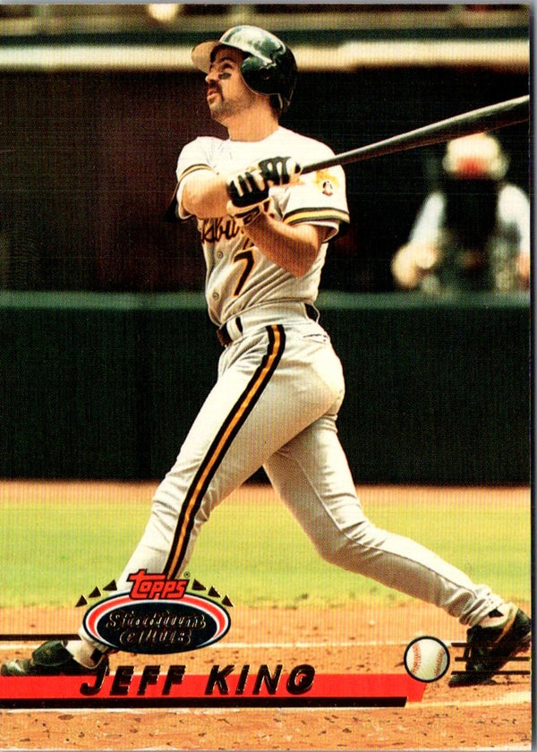 1993 Stadium Club First Day Production Jeff King #93