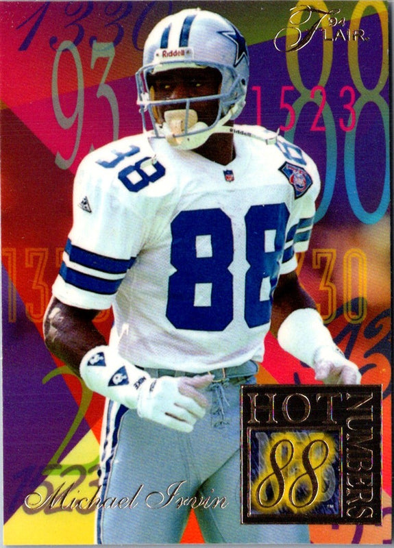 1994 Ultra Flair Hot Numbers Michael Irvin #6