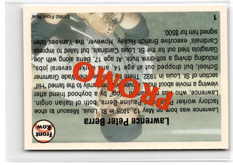 1992 Front Row Yogi Berra Yogi Berra