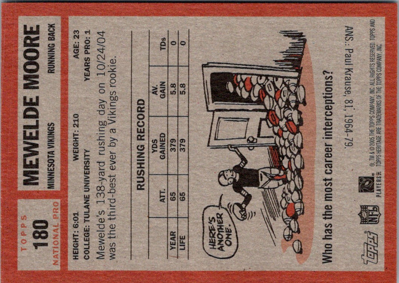2005 Topps Heritage Mewelde Moore