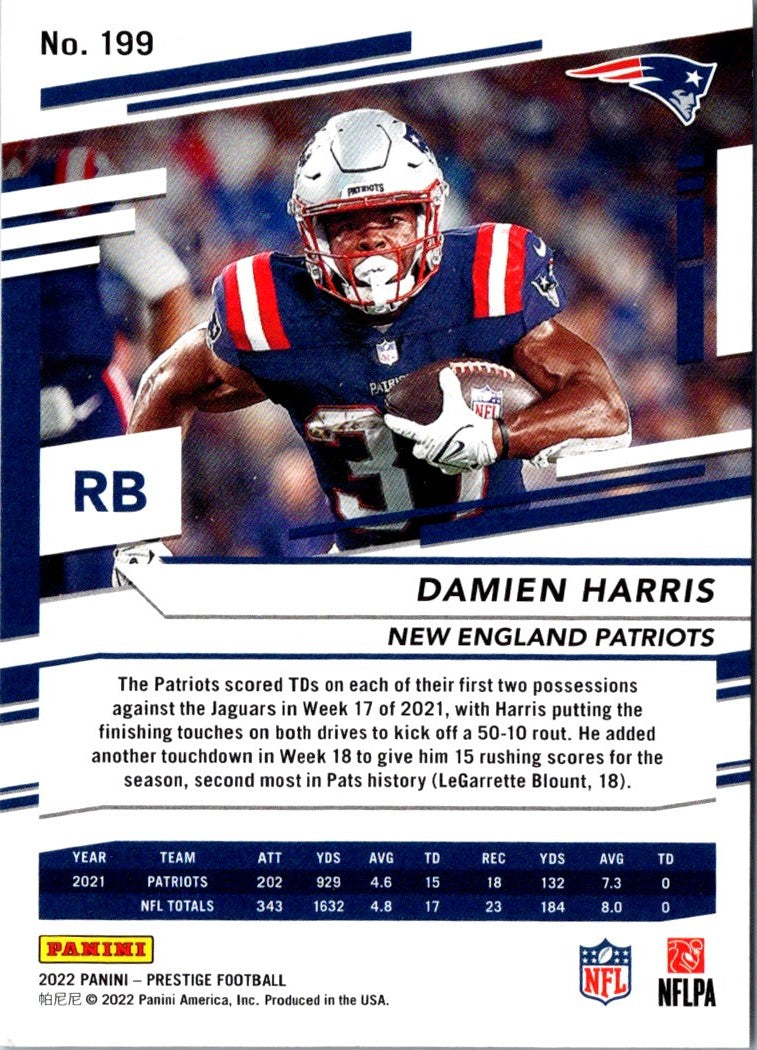 2022 Panini Prestige Damien Harris