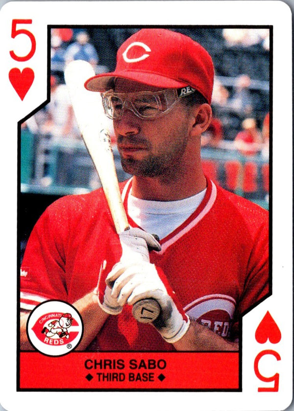 1990 U.S. Playing Card Co. Chris Sabo #5