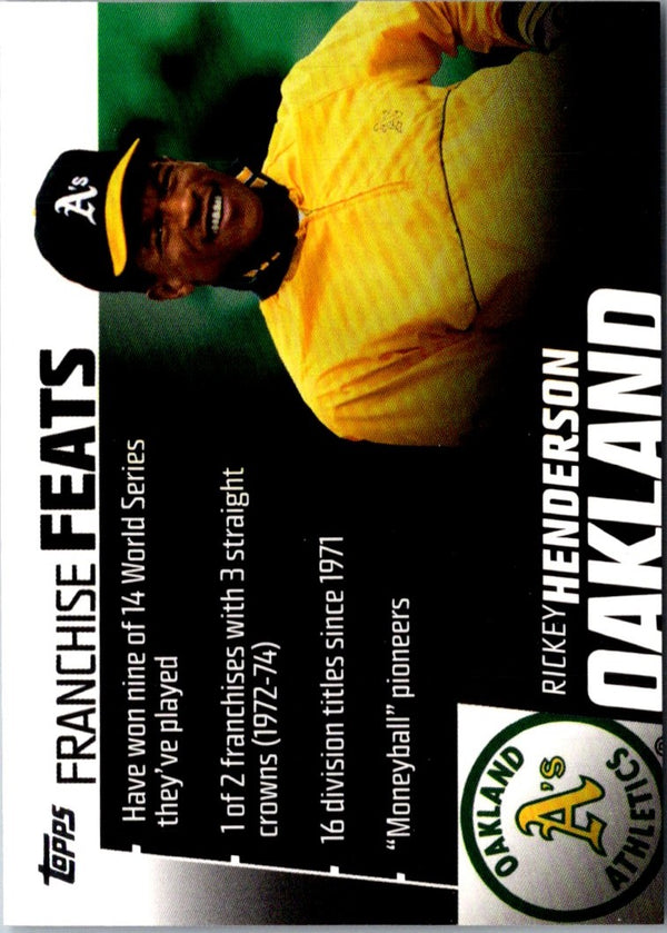 2019 Topps Franchise Feats Rickey Henderson #FF-20