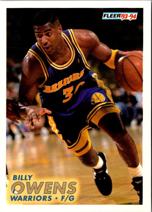 1993 Fleer Billy Owens #72