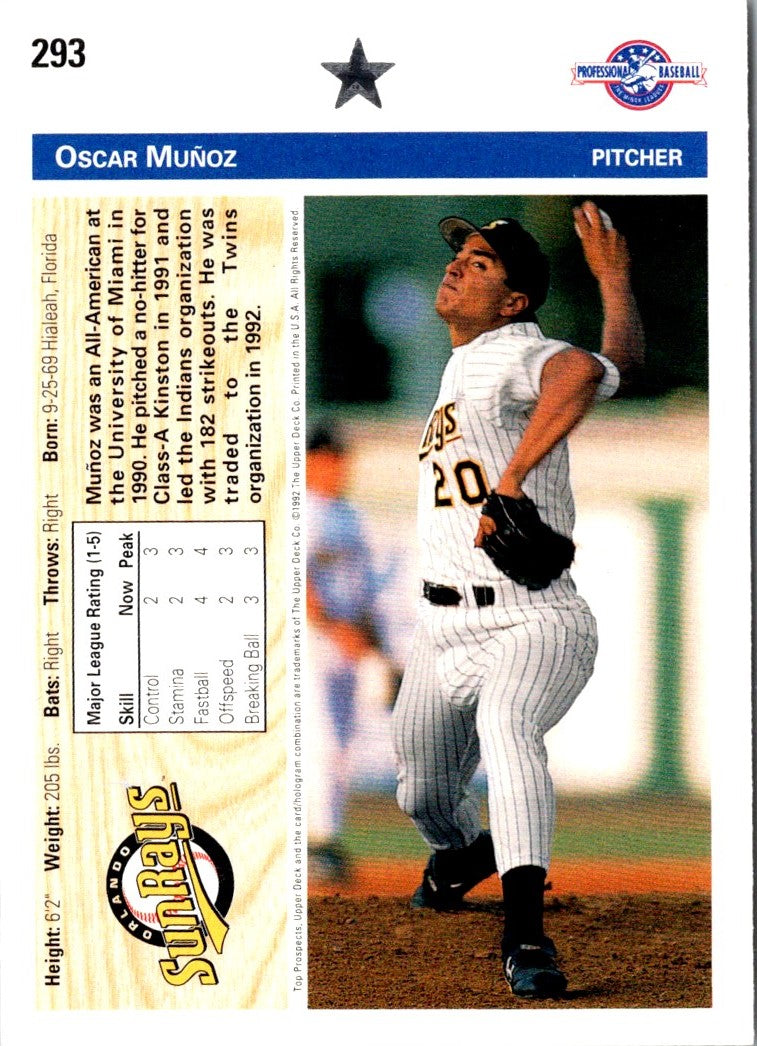 1992 Upper Deck Minors Oscar Munoz