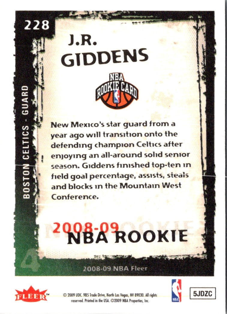 2008 Fleer J.R. Giddens