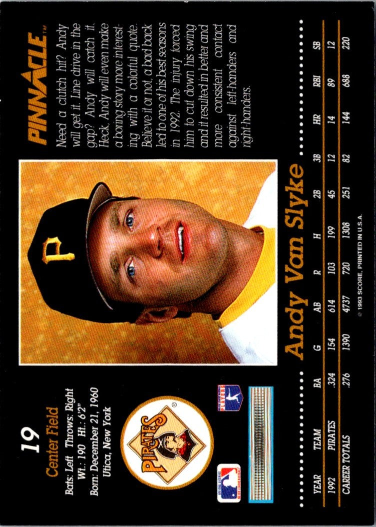1993 Pinnacle Andy Van Slyke