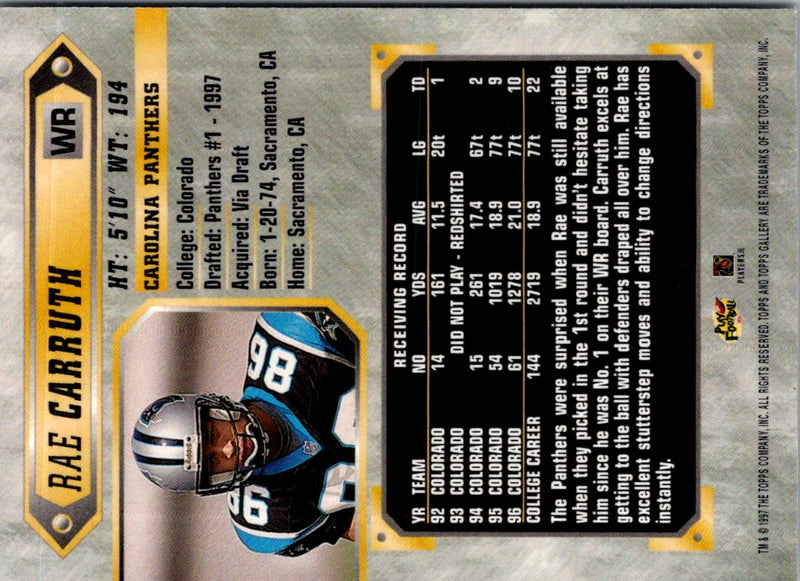 1997 Topps Gallery Rae Carruth