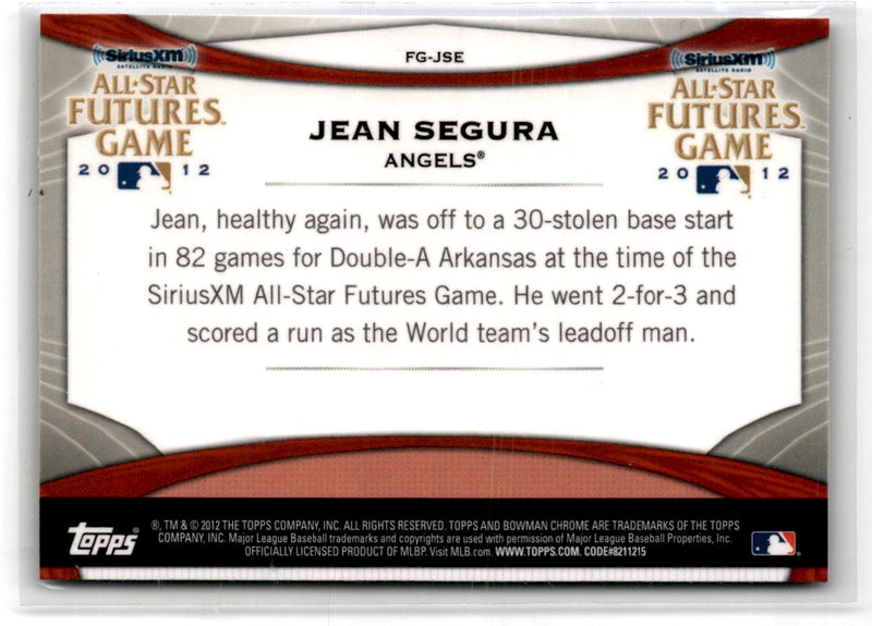 2012 Bowman Chrome Futures Game Jean Segura