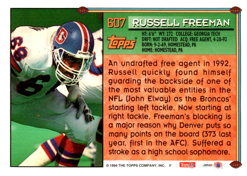 1994 Topps Russell Freeman