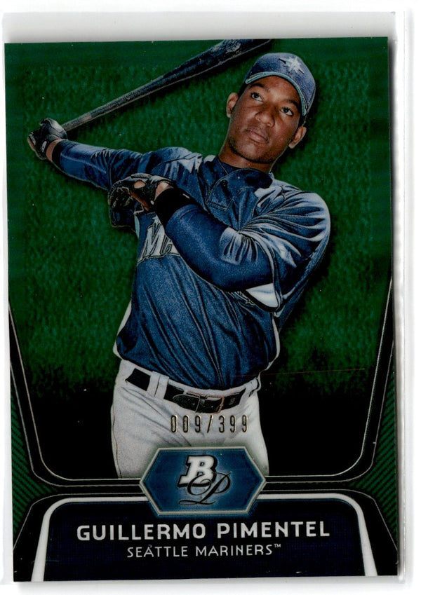 2012 Bowman Platinum Prospects Green Refractors Guillermo Pimentel #BPP83 009/399