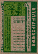 1977 Topps Doyle Alexander