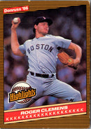 1986 Donruss Highlights Roger Clemens