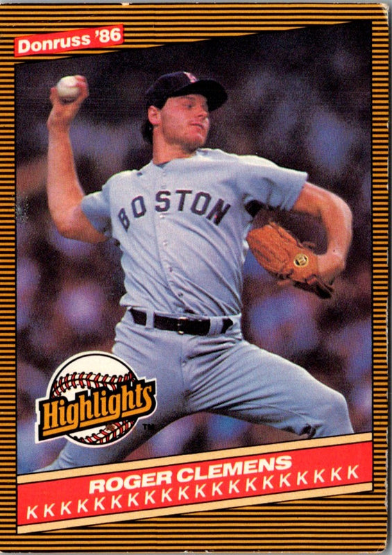 1986 Donruss Highlights Roger Clemens #5