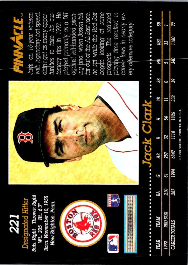 1993 Pinnacle Jack Clark