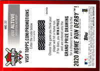 2019 Topps Home Run Challenge Codes Jose Altuve #HRC-27