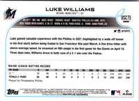 2022 Topps Chrome Update Purple Refractor Luke Williams #USC75