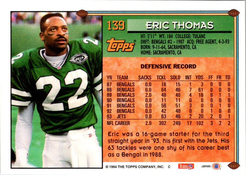 1994 Topps Eric Thomas