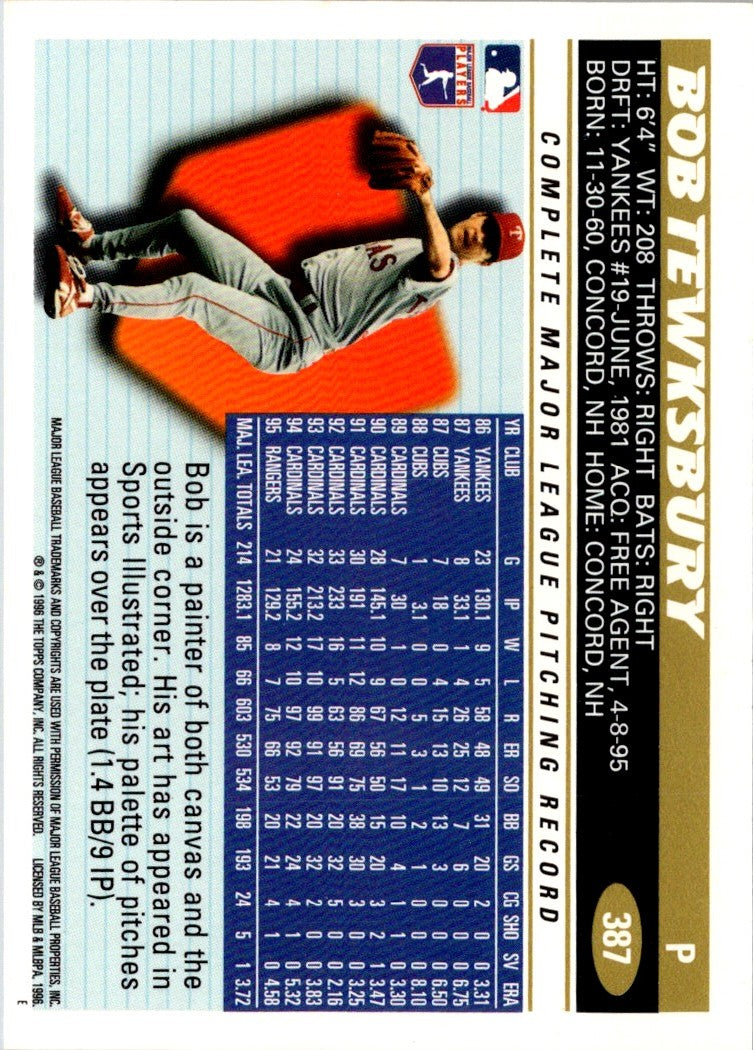 1996 Topps Bob Tewksbury