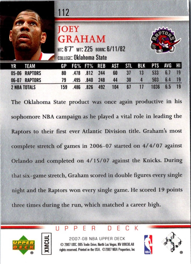 2007 Upper Deck Joey Graham