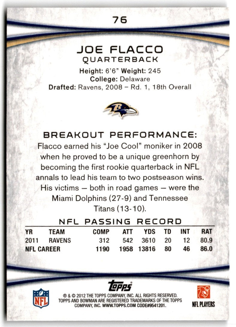 2012 Bowman Joe Flacco
