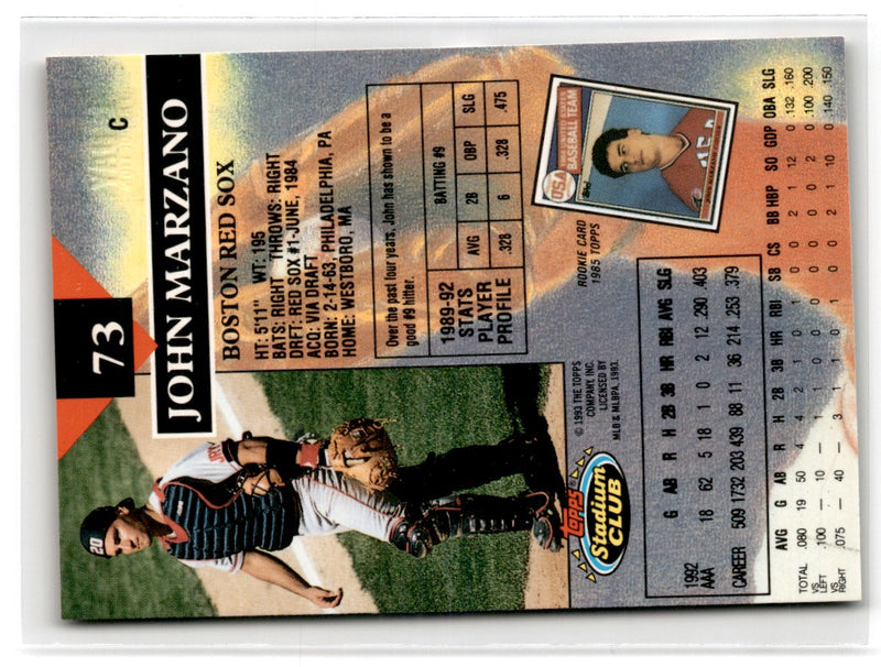 1993 Stadium Club First Day Production John Marzano