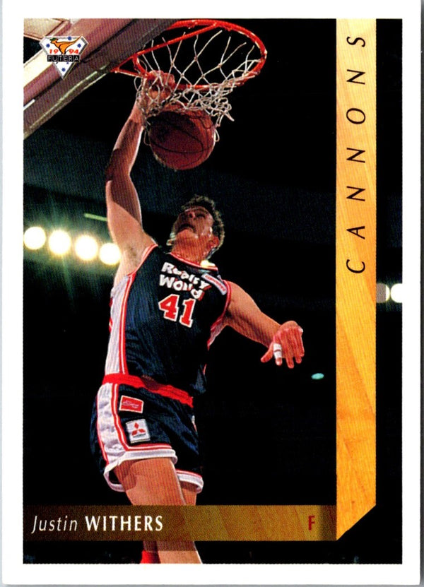 1994 Australian Futera NBL Justin Withers #15