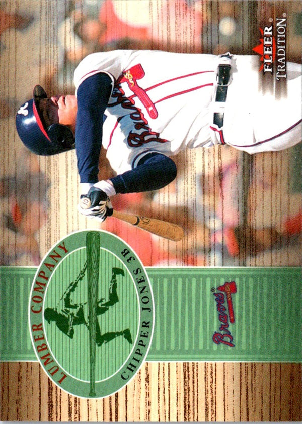 2001 Fleer Legacy MLB Game Issue Base-Ball-Jersey Chipper Jones #7