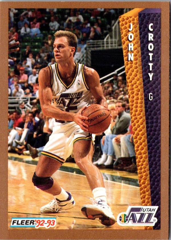 1992 Fleer John Crotty #433 Rookie