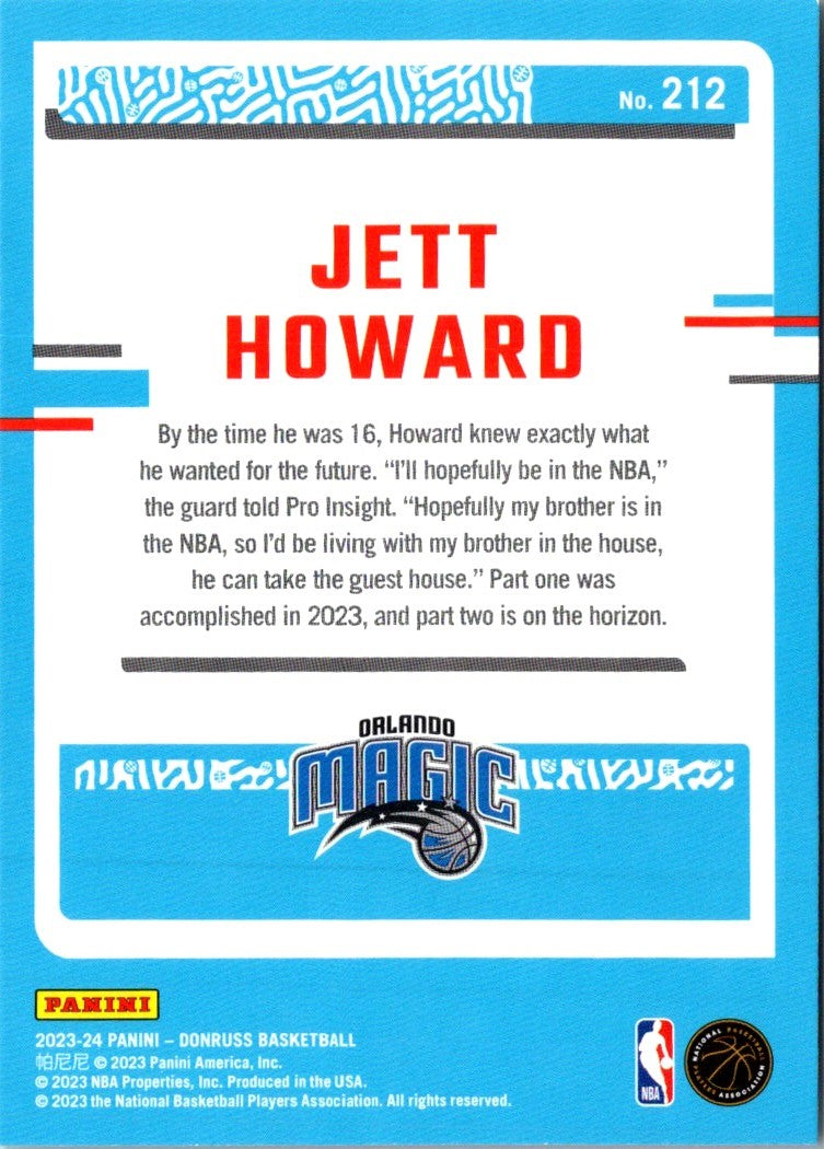 2023 Donruss Jett Howard