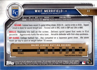 2019 Bowman Chrome Whit Merrifield #22