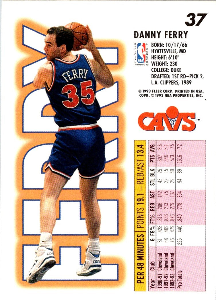 1993 Fleer Danny Ferry