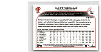 2022 Topps Chrome Matt Vierling #181 Rookie