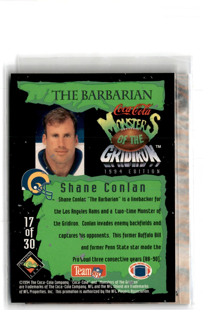 1994 Coca-Cola Monsters of the Gridiron Shane Conlan