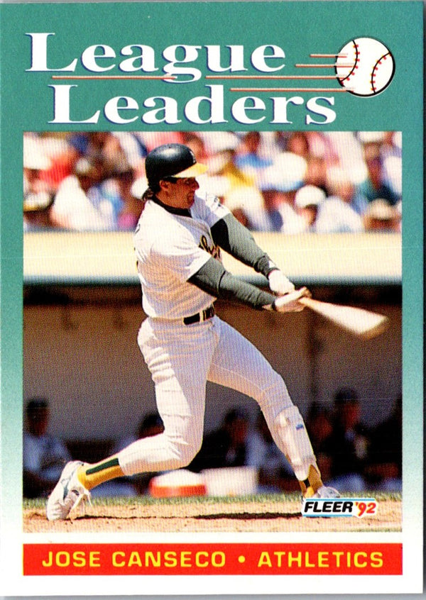 1992 Fleer Jose Canseco #688