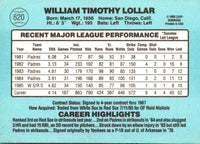 1986 Donruss Tim Lollar #620