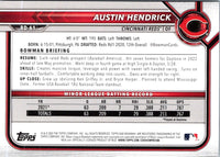 2022 Bowman Draft Baseball Austin Hendrick #BD-61 Rookie
