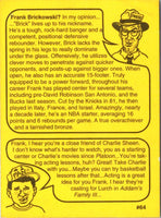 1993 First Amendment Publishing Skinnies Frank Brickowski #64