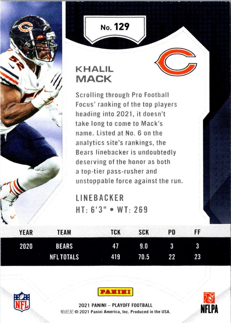 2021 Panini Playoff Khalil Mack