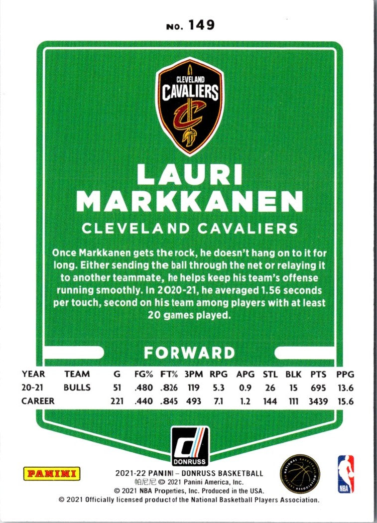 2021 Donruss Lauri Markkanen