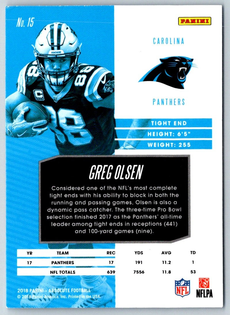 2018 Panini Absolute Greg Olsen