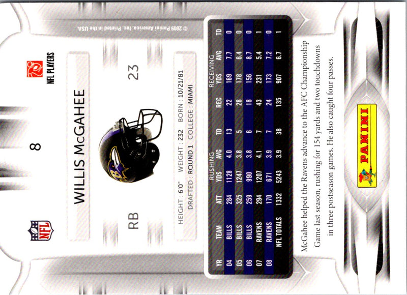 2010 Playoff Prestige Willis McGahee/Anquan Boldin