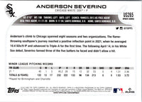 2022 Topps Update Anderson Severino #US265 Rookie